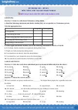 Đề thi học kì 1 Tiếng Anh 7 iLearn Smart Wolrd - Đề số 1